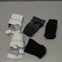 Plantar Fasciitis Sock (6 Pairs) for Men and Women, Compression Foot Sleeves with Arch and Ankle Support (Black, Gray, White, X-Large) Missing One Pair