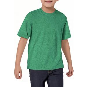Boys Short Sleeve Shirts Kids Summer Crewneck T-Shirt Casual Tops Tees 5-14 Years (Green, 9-10 years)
