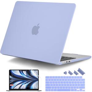 DONGKE Compatible with MacBook Air 13 inch Case M5 M4 M3 M2 2026 2025 2024-2022 A3449 A3240 A3113 A2681, Plastic Hard Shell & Keyboard Cover for MacBook Air 13.6 inch, Matte Serria Blue