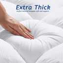 Full Size Mattress Topper for Back Pain, Cooling Extra Thick Mattress Pad Cover with 8-21 inch Deep Pocket, Plush Pillow Top Mattress Topper Overfilled with Down Alternative, Full Size, White