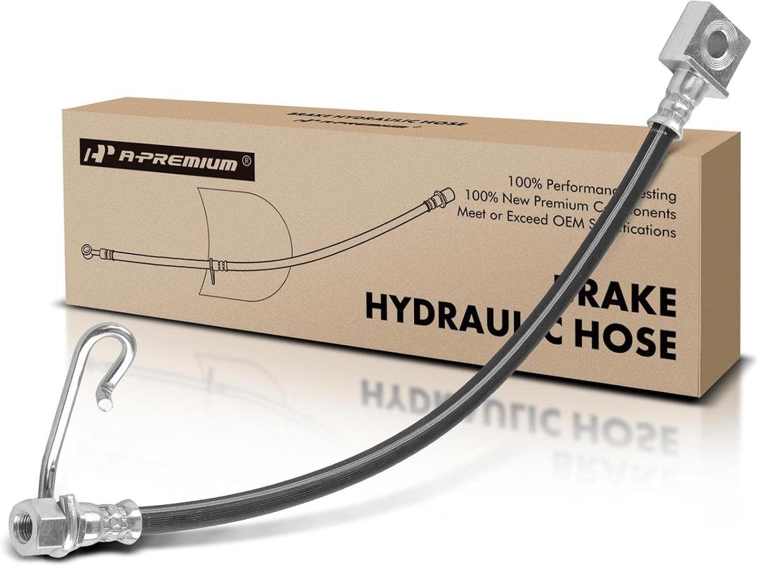 2 x A-Premium Rear Passenger Brake Hydraulic Hose Compatible with Select Ford Models - E-350 E350 Super Duty 2004-2007, E-350 E350 Club Wagon 2004, with 9600 lb GVW - Replace# 6C2Z2A442BA