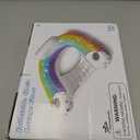 Jasonwell Inflatable Pool Float Chair - Pool Floaties Floating Pool Chair Lounge Floats for Swimming Pool Water Chair Pool Lounger with Cup Holder Pool Toy Party Floaty Adults (Rainbow-L)