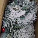 Pre-lit Christmas Garland 9FT with Lights, Battery Operated Xmas Garland with Snowy Cedar Cones & Red Berries, Christmas Decoration for Mantle, Fireplace, Stair Railing, Porch, Doorway, Indoor