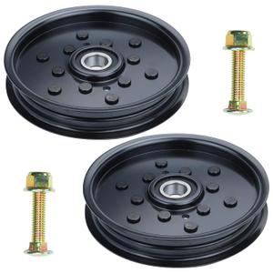 2 Pack AUC16698 Idler Pulley Replaces AM106627, AM121602 for John Deere Z520 Z465 Z445 Z425 Z245 Z225 X500 X320 X300 STX38 LX280 LT180 LT166 LT155 LT150 GT235 F725 F525 345 325 265 Tractors, A12 2xAM106627