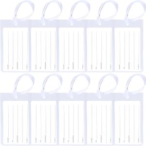 10 Pack Luggage Tags for Suitcases, Airplane Travel Essentials for Flying, International Travel Must Haves, and Luggage Accessories by Sodsay