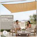 Patio Awnings for Outside - Outdoor Awning with US Patented Aluminum Bracket | Easy Installation Sun Awnings for Backyard, Deck, & Back Porch | 8 x 15 Ft | Toldos | DIY Patio Shades