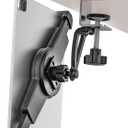 Under Cabinet Tablet Mount for Kitchen [Portable Small Clamp] Kitchen Tablet Holder for Counter Stand, 360 Rotatable Metal Clip, Compatible with 7-11" Tablet Like iPad Pro, Air, Mini, Galaxy, Fire