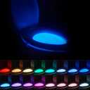 Chunace Toilet Bowl Night Light Motion Sensor, 16 Color Changing LED Gadgets for Bathroom Accessories Decor, Cool Gag Stuff for Men, Kids, Funny Stocking Stuffer Gifts 2025