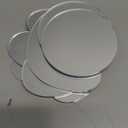 Sieral 6 Pieces Christmas Mirror Lake Landscaping Accessory Miniature 4 Inch Christmas Village Pond Curved Mini Ice Skating Rink Figurines Decoration for Holiday Christmas Village