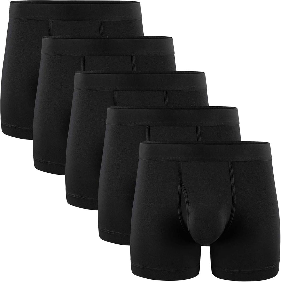 5Mayi Men's Underwear Boxer Briefs Cotton Regular Long Mens Boxer Briefs Underwear Men  5 Pack  XXL