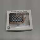 Inesore for AirPods Pro 2nd Generation Case Cover with Lock, Flowers Cute Clear AirPods Pro 2 Case Hard iPod Pro Cases for Women Girls with Cleaner Kit (2023 USB-C /2022/2019) -Checkerboard