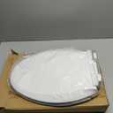 Elongated Toilet Seat Slow Close, Quiet Toilet Seat Cover with Never Loosen Durable Toilet Seat Lid Easy to Install & Clean, Polypropylene (PP), White (Elongated 18.5")