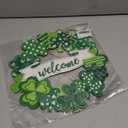 Wooden St. Patrick's Day Decoration Shamrock Door Wreath for Front Door Sign Wall Signs Shamrock Clover Spring Decoration, Irish Sign Welcome Hanging for Home Decor Party Outdoor Indoor Supply