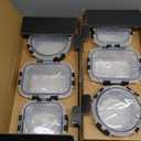 EATEX 48pc Glass Storage Containers with Lids, 24 Set Glass Food Storage Containers with 24 Airtight Lids, Pantry Kitchen Meal Prep Containers for Lunch, Freezer Storage Containers, Dishwasher Safe (24 Pack Standard, Black)