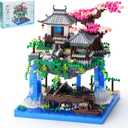 Cherry Blossom Bonsai Tree House Building Block Sets 3320PCS Chinese Architecture of Peach Blossom Micro Mini Building Set Toy Gift for Kids Adults