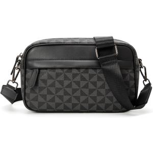 Crossbody Bag for Mens, Men's commuter shoulder bag, Travel bag Work Business Small men's satchel (Black_5)