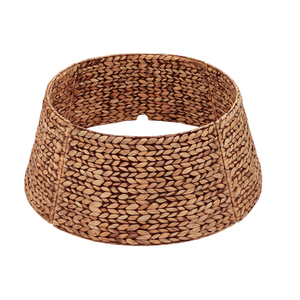 CENBOSS Rattan Christmas Tree Collar, Wicker Tree Skirt & Stand Base Cover (Brown Wash, 24 inch)