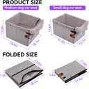 Dog Car Seats for Small Medium Dogs,PU Leather Car Seat Boosters,Foldable Puppy Cat Carseats (Grey, Small Dog)