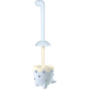 Toilet Brush Dinosaur Shape,Cute Shape Look, TPR Bristles Round Brush, Compact Size Toilet Brushes Floor Standing, 1-Pack (Blue)