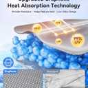 helloleiboo Graphene Dual-Layer Car Windshield Sun Shade Car Sun Shade for Windshield with Heat Absorption Coating Foldable Design with UV Protection to Keep Your Car Interior Cooler Silver