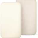 lulumoon Muslin Bassinet Sheets for Baby: Soft Bedside Sleeper Bassinet Fitted Sheets for Boys and Girls (White & Cream)