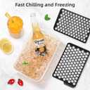 WIBIMEN Mini Ice Cube Trays, 0.55 Tiny Pebble Ice for Iced Coffee & Cocktails, Fast Chill, Easy Twist Release, Stackable with Lid & Storage Bin (4 Pack, Black)