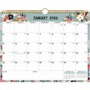 Wall Calendar 2026-2027 2 Year Calendar 2026-2027, 14.57 x 11.42 In, Jan 2026 - Dec 2027, 2026 Calendar 24 Months, Monthly 2026, with Ruled Blocks, Thick Paper, Holidays, To-do List Notes