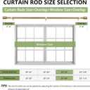 5/8 Diameter Curtain Rods 30-90 Inch, for 30-84 Inch Windows, Adjustable Splicing Wood Grain Curtain Rods for Windows with Brackets, Window Rod Long Small Curtains Rod, 1 Pack