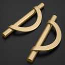Amerdeco 10 Pack Champagne Bronze Cabinet Pulls 3.75 Inch(96MM) Hole Centers Kitchen Cabinet Handles Hardware Kitchen Handles for Cabinets Cupboard Handles Drawer Pulls