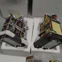 20 Pcs Pre-Lit Christmas Village Set Village Houses Figurines Accessories LED Town Building Collection Scene for Holiday Xmas DIY Tabletop, Battery Operated (not Included)