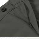 TBMPOY Men’s Linen Pants Casual Lightweight Beach Summer Pants Elastic Waist Slim Fit Trousers Dark Grey