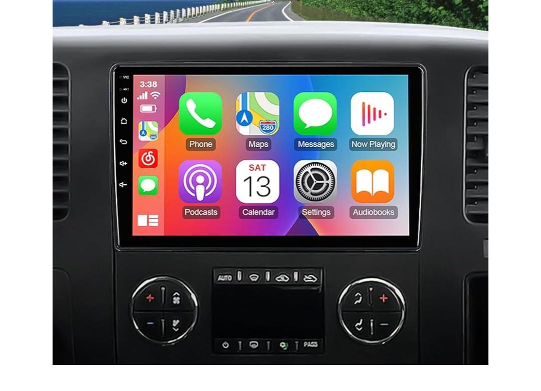 8-core 4G+64G Android 13 Car Radio for Chevrolet Chevy Silverado GMC Sierra Yukon, 10" IPS Touch Screen Car Stereo Build-in GPS Wireless CarPlay Android Auto, Backup Camera/DSP/SWC