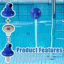 Lyreh 5pcs Pool Jet Nozzle Set, 360 Swivel Rotatable Pool Inlet Nozzle Fittings Swimming Pools Return Jet for Intex Spa Spout Replacement Parts Accessories