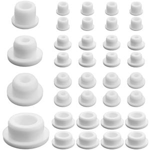 32 PCS Bathtub Jet Covers Silicone Hole Plug Waterproof Tube Plugs White 4 Sizes Bathtub Plug Fit for 12mm 14mm 16mm 22-23mm Bathtub Hole