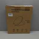 Ansffer Toilet Seat Round Soft Close16.5'', Toilet Lid Slow Close Quiet No Slam, Easy Installation & ReleaseSafe PP Material Easy Clean, Comfortable Ergonomic Design, 2 Years Support, White Plastic