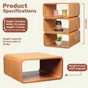 Wooden Cube Storage Shelf Organizer, Bookshelf for Bedroom, Livingroom, Dormroom, Home Office, Studyroom, Home Decor and Contemporary Spaces (Red Oak | Pack of 1), Small, 14 Inches Thick