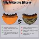 2 x Silicone Cover Upgrade Lymphatic Contour Face Brush, Lymphatic Drainage Massager for Face,Ergonomically Designed to Fit the Skin Precisely. (Orange)