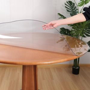 RostiKong 40'' Round Clear PVC Table Top Protector, Heavy Duty, Clear Vinyl Tablecloth Cover, Circle Vinyl Table Pad Mat, Heat Resistant