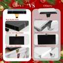 Fonder Mols Christmas Stocking Holders for Mantle, Heavy Deauty Xmas Fireplace Hanger Hooks Metal Grips Clips, Black Marble (4)