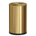Gold 4.7GAL Kitchen Trash Can with Lid, Cylindrical, 9.64" H x 9.64" W x 9.64" D, Stainless Steel, Odor Seal, Indoor Use Only