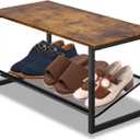 Garden 4 you 2-Tiers Shoe Storage Freestanding High Heels Organizer Modern 25.2 in Tilting Adjustable Shoe Rack, Stable, Entryways, Hallways, Closets, Dormitory Rooms, Industrial, Brown (Rustic Brown)