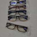Gaoye Professional Reading Glasses for All Day - Computer Readers with Blue Light Protection - Value Pack 5 pcs, +1.75