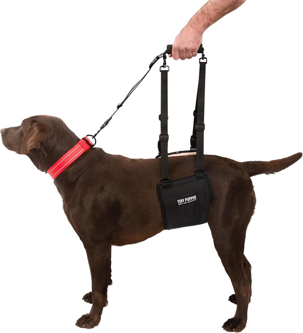 Tuff Pupper Dog Sling Hip Harness | Rear Lift Support for Senior & Injured Dogs | Adjustable Mobility Aid | Strong Padded Handle | Comfortable Design | Hip & Hind Leg Assistance (Large, Female)