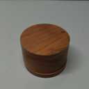 Solt Holder Stylish Brown Acacia Wood Salt Box with Swivel Cover, Countertop Spice Storage Container