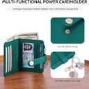 POIUGOYA Slim Wallet for Women,RFID Blocking Bifold Credit Card Holder with Zipper Coin Pocket,ID Window,Keychain