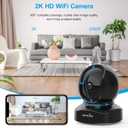 wansview Cameras for Home Security, 2K IP Camera, WiFi Home Indoor Camera for Baby/Pet/Nanny, Motion Detection, 2 Way Audio Night Vision, Compatible with Alexa, with TF Card Slot and Cloud