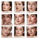 2 x MAEPEOR Cushion Foundation 9 Colors Full Coverage Weightless Satin Glow Foundation Hydrating Long-Lasting Cushion BB Cream (Color 07)