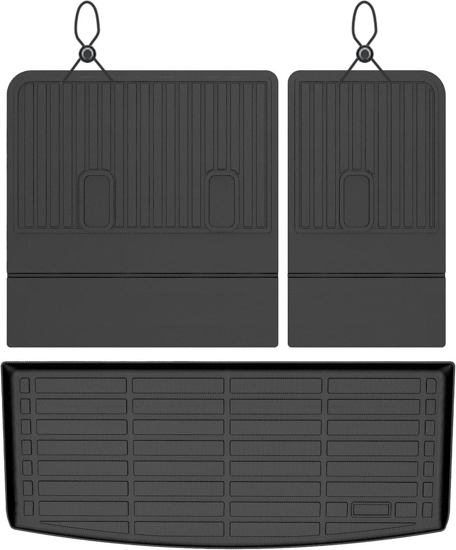 Tahoe Cargo Liner - Trunk Mat for Chevy Tahoe/GMC Yukon 2021-2026, All Weather Car Mats for Tahoe Accessories, Cargo Mat with Backrest (Not fit Yukon XL)