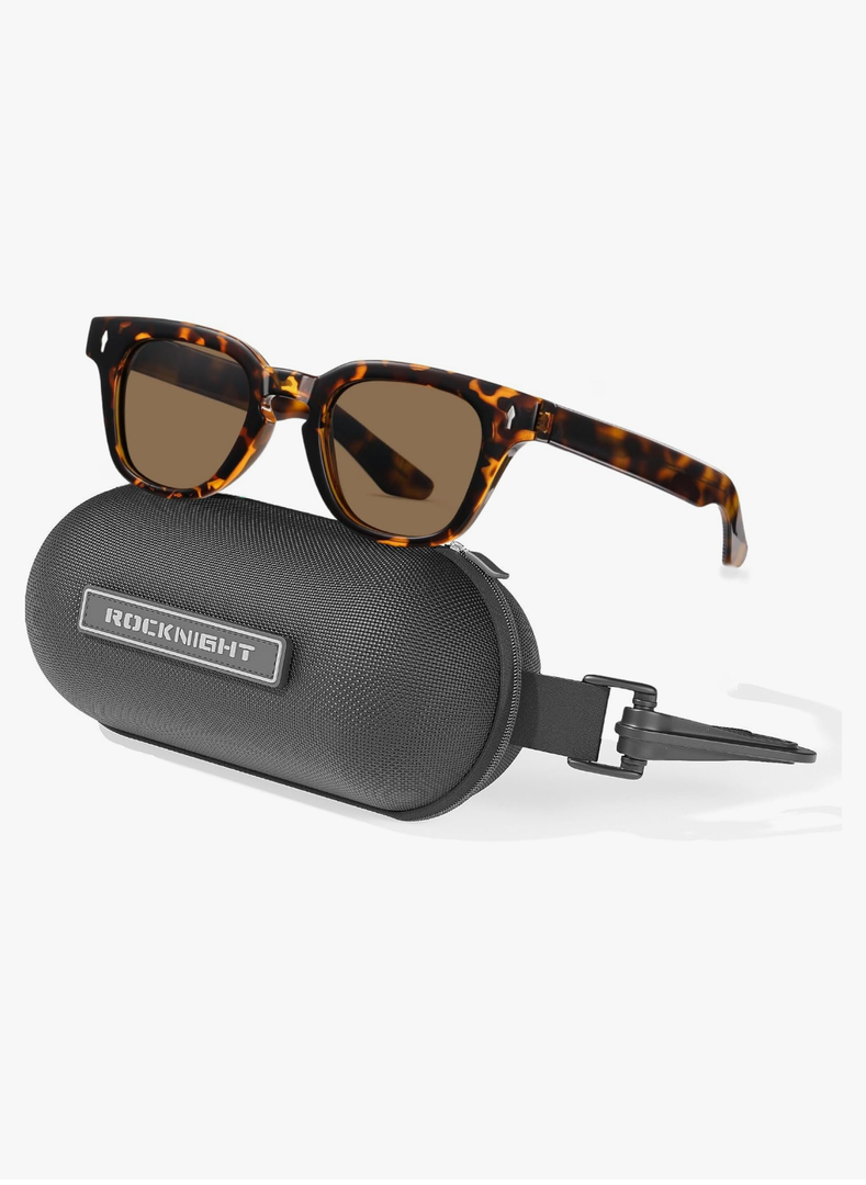 ROCKNIGHT Designer Acetate Classic HD Polarized Sunglasses UV400 Protection Unisex Outdoor Anti Glare Shades Flat Lens