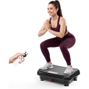 TISSCARE Vibration Plate Exercise Machine Mini Vibrating Plates for Sedentary Users, Helpful for Lymphatic Drainage and Weight Loss, 400Lbs Capacity Full Body Power Shake Workout Platform for Home